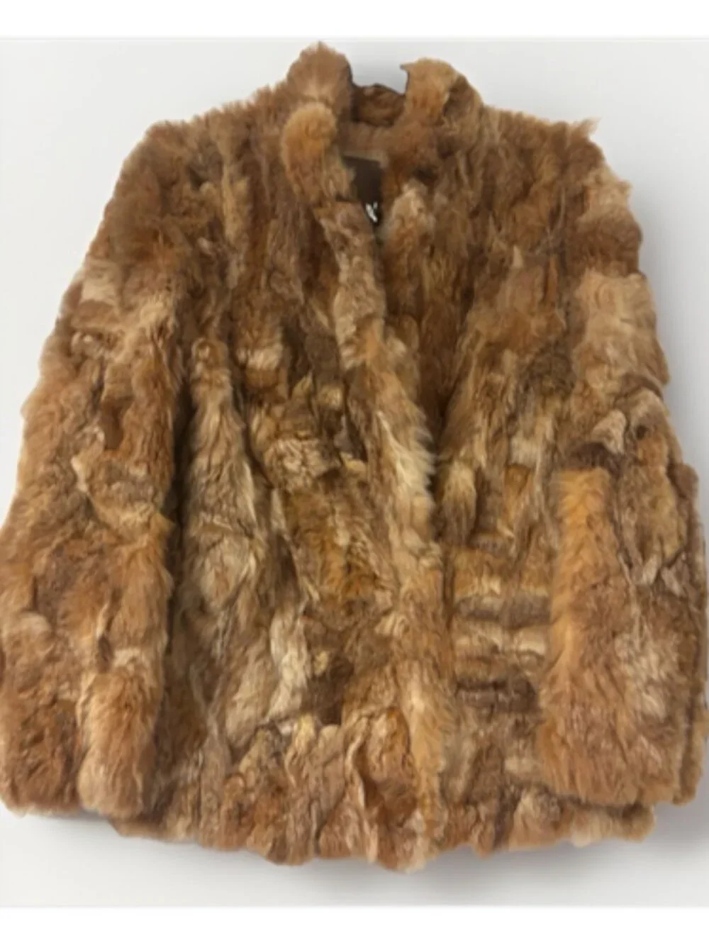 Vintage M. Solomon Sz S Patchwork Rabbit Fur Jacket Coat 70s 80s EXCELLENT!